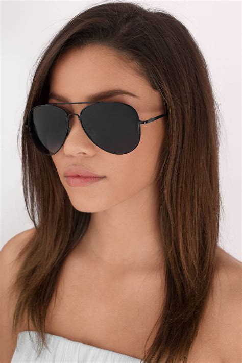 oversized black aviator sunglasses|darkest black aviator sunglasses women.